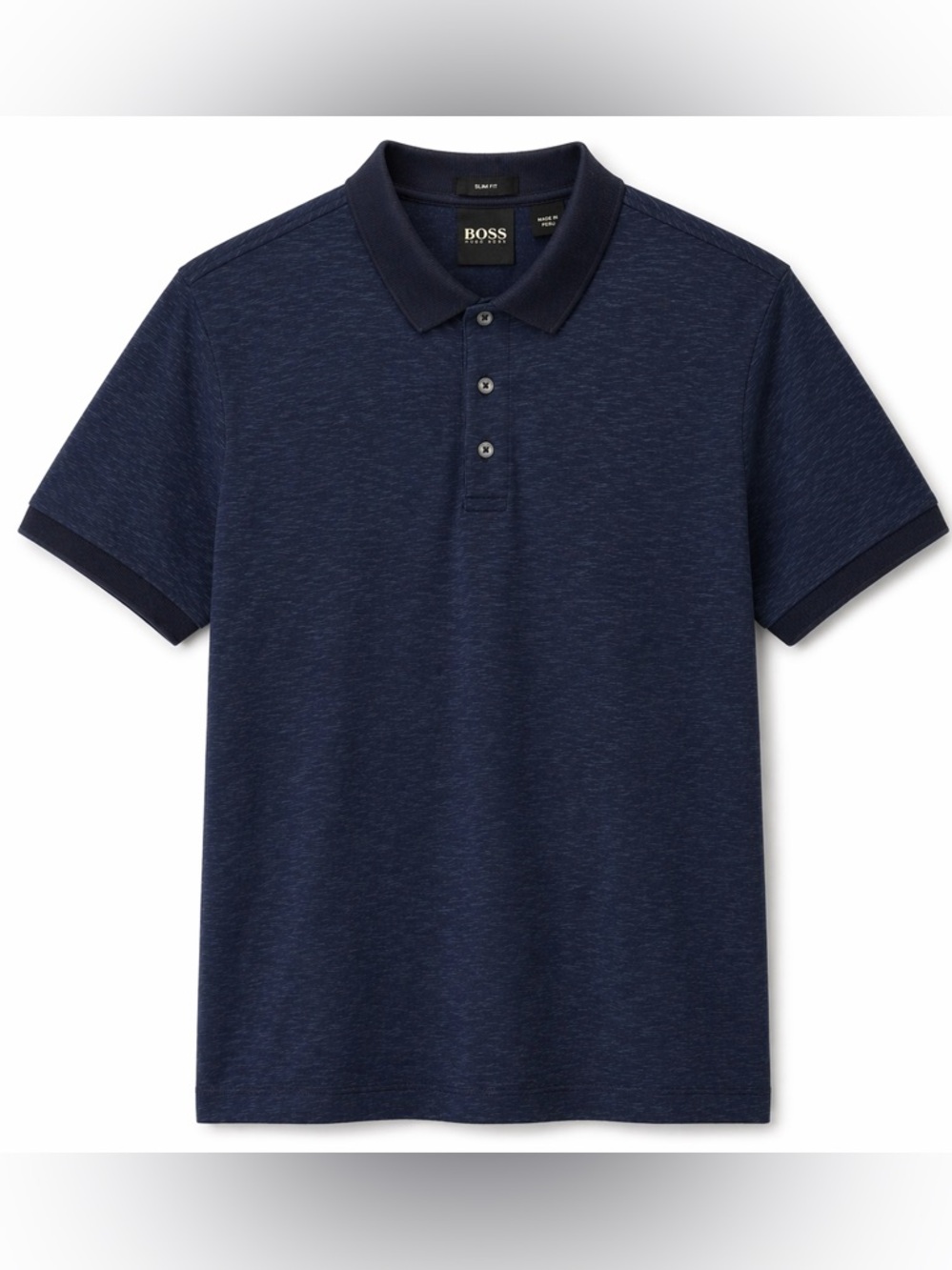 BOSS Hugo Boss Slim Fit Polo Navy Blue Men’s Large